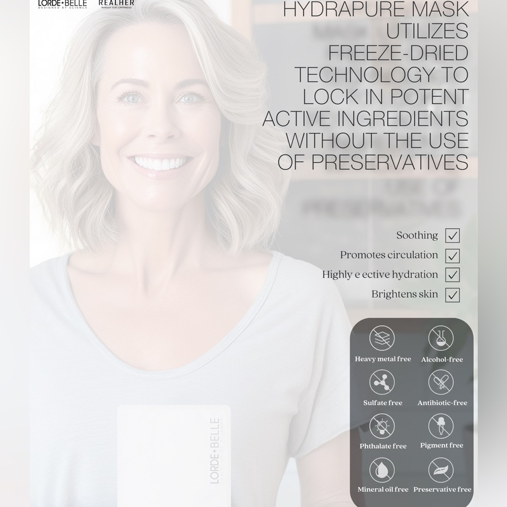 White Hydrating Skincare Mask Paraben-Free - Picture 5 of 8